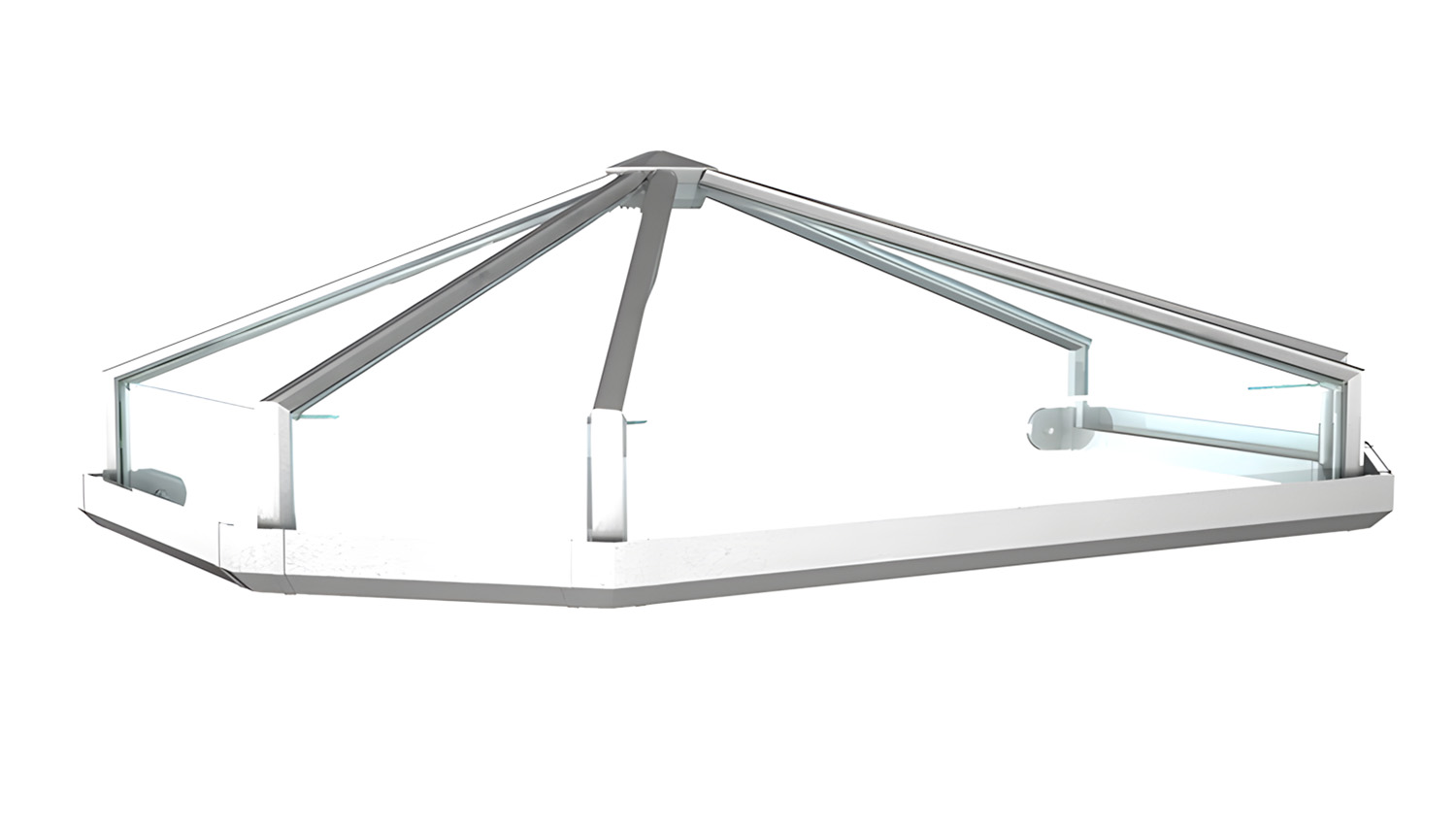 Vordach Aluminium Opal 1 Acrylglas