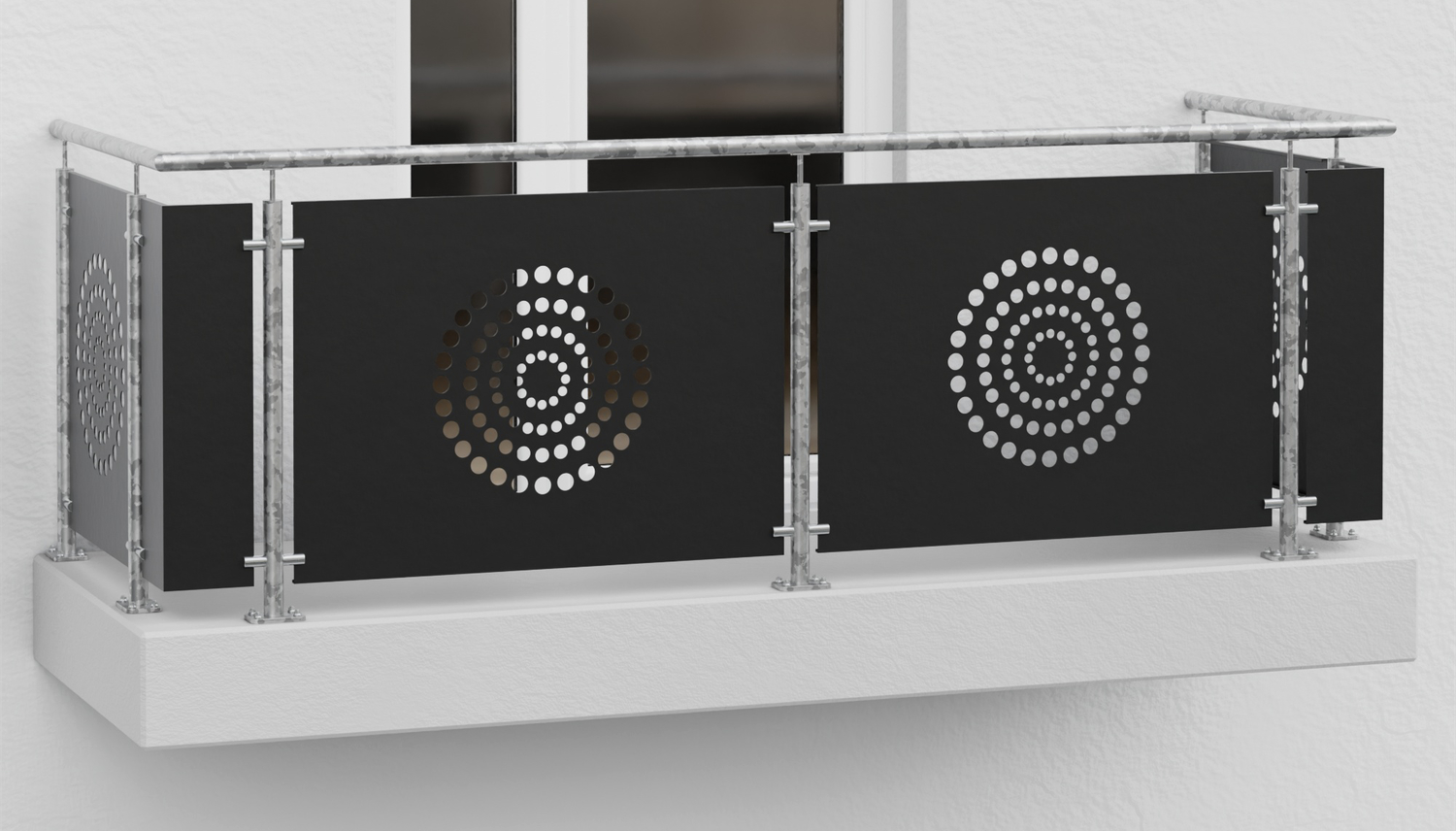 Balkonhek verzinkt ontwerp KR