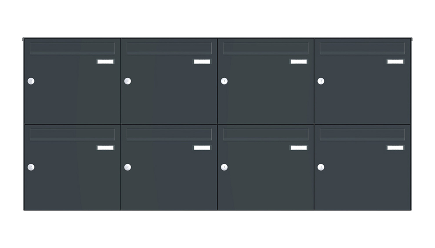 Briefkastenanlage | Aufputz | 8-fach | Senkrecht | Farbe