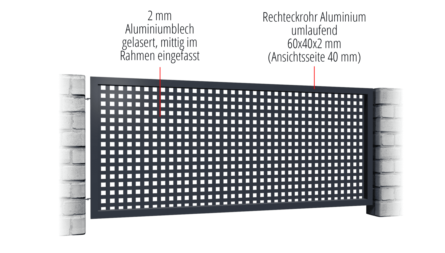 Tuinafscheiding aluminium laser gesneden ontwerp QL