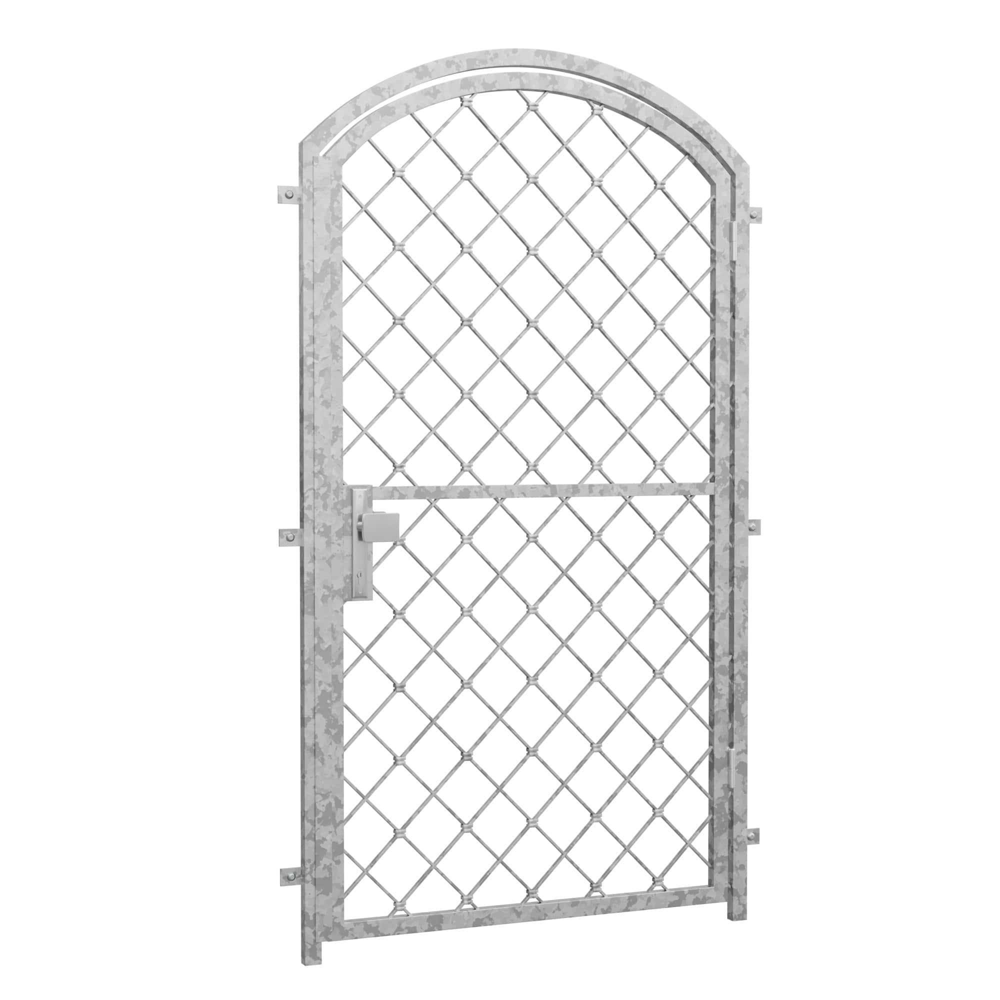 Verzinkte traliedeur Rhombus top boog
