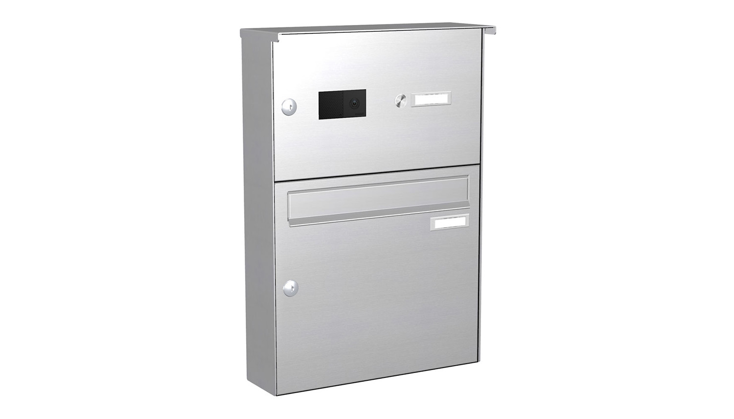 Briefkastenanlage | Aufputz | 1-fach | Senkrecht | Audio | Video | Edelstahl