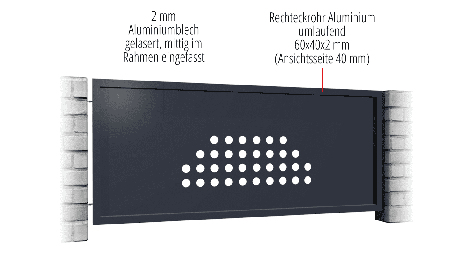 Schuttingen aluminium RLH, GE