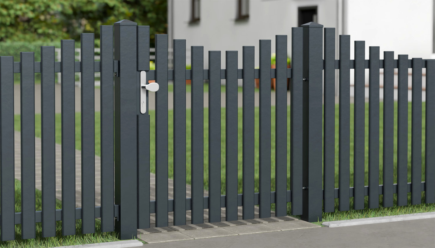 Tuindeur aluminium lamellen 1-vleugelig Modern, UB