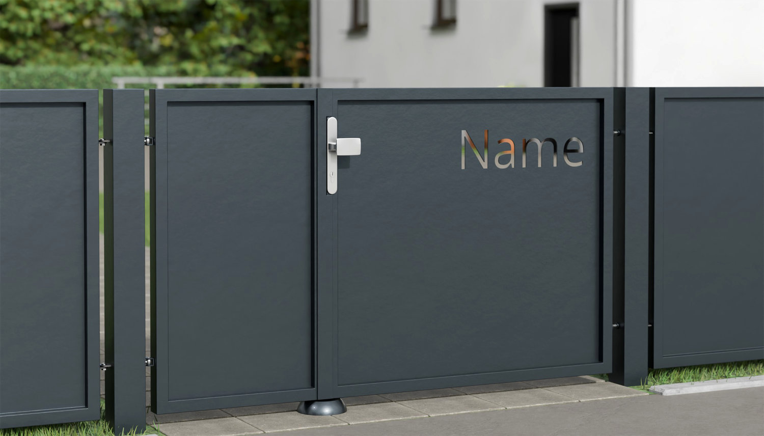 Tuindeur aluminium 2-vleugelig privacyscherm NAM, GE