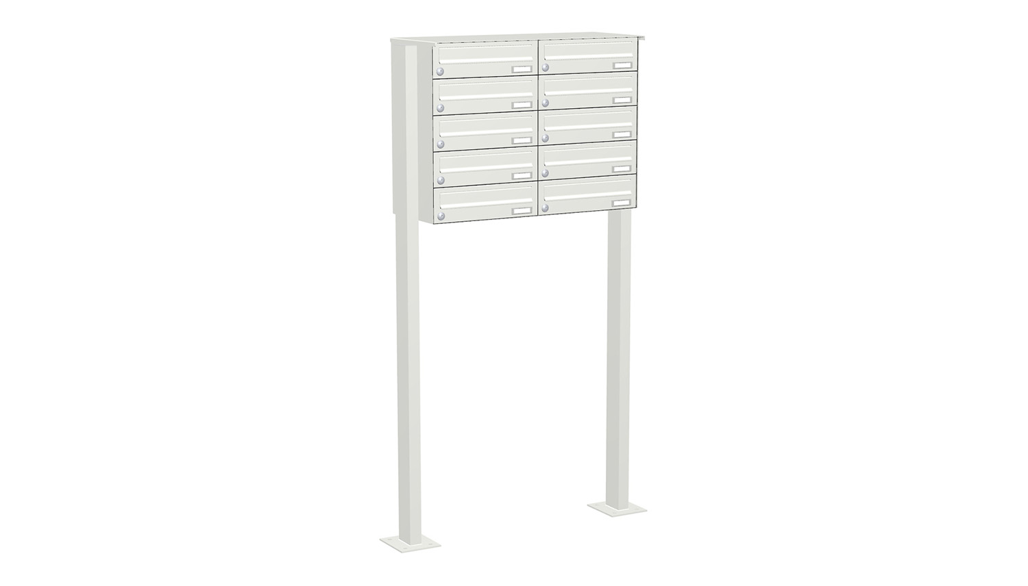 Briefkastenanlage | Freistehend | 10-fach | Waagerecht | Farbe