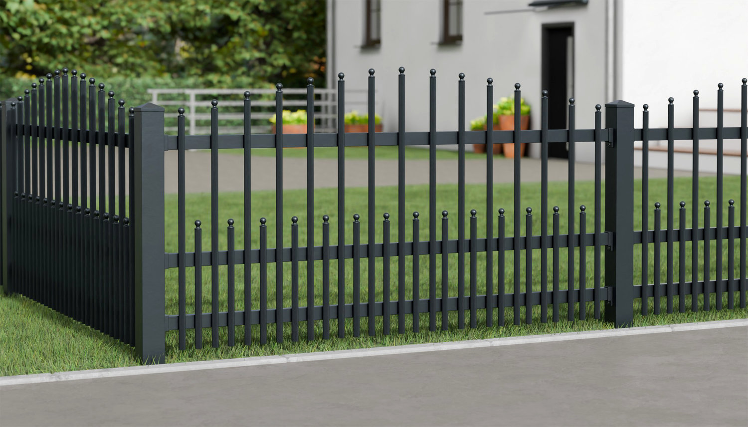Tuinafscheiding aluminium Palissades DPP Elegant, OB