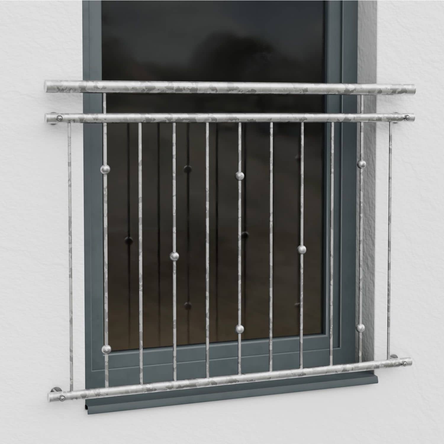 Frans balkon verzinkt Bollen offset