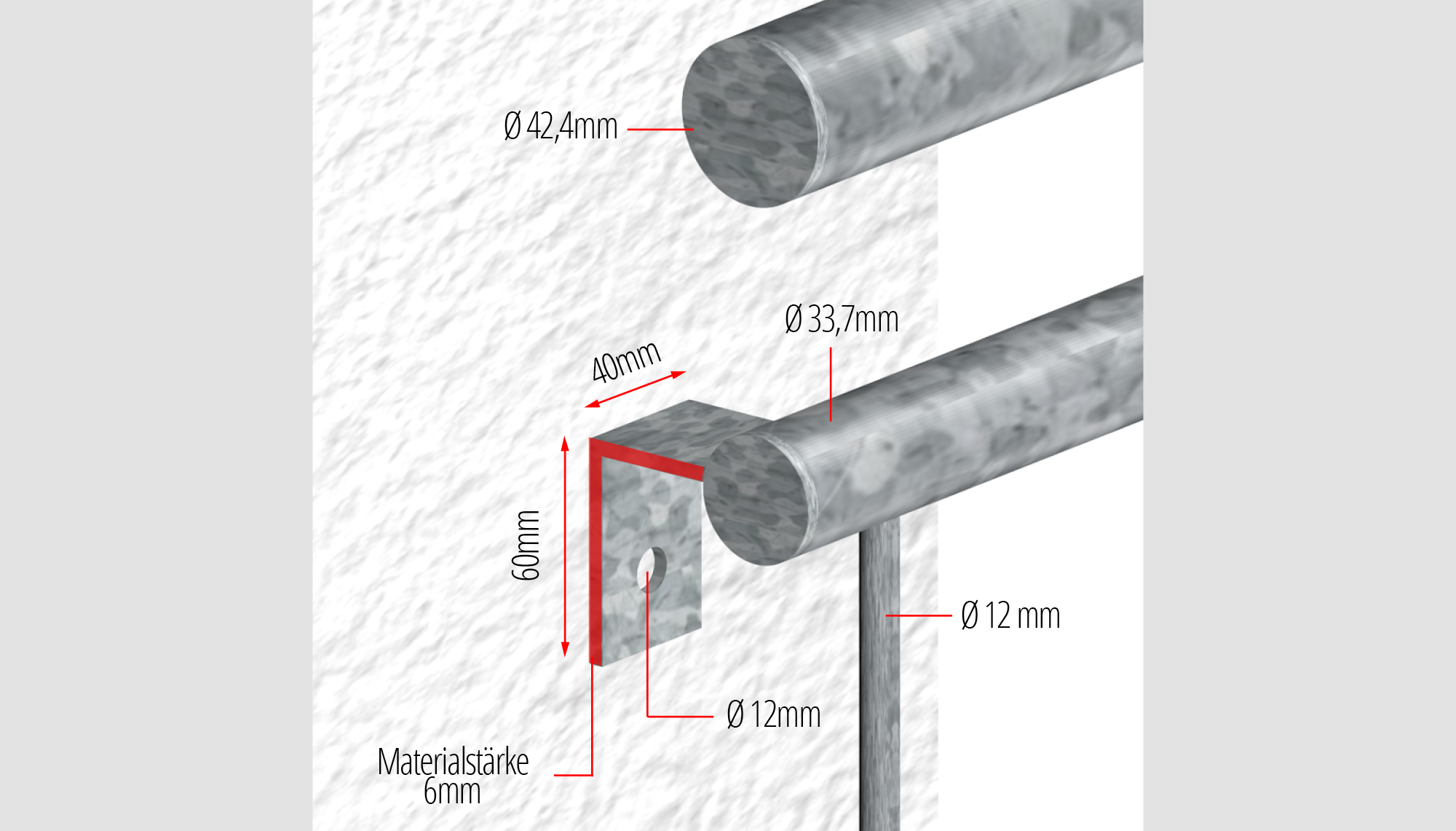 Frans balkon verzinkt Double-V