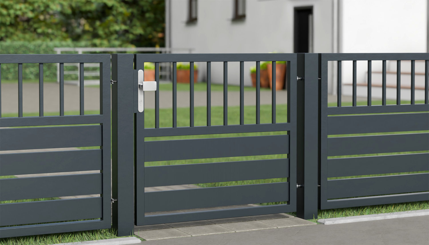 Tuindeur aluminium 1-vleugelig privacyscherm KSV 1, GE