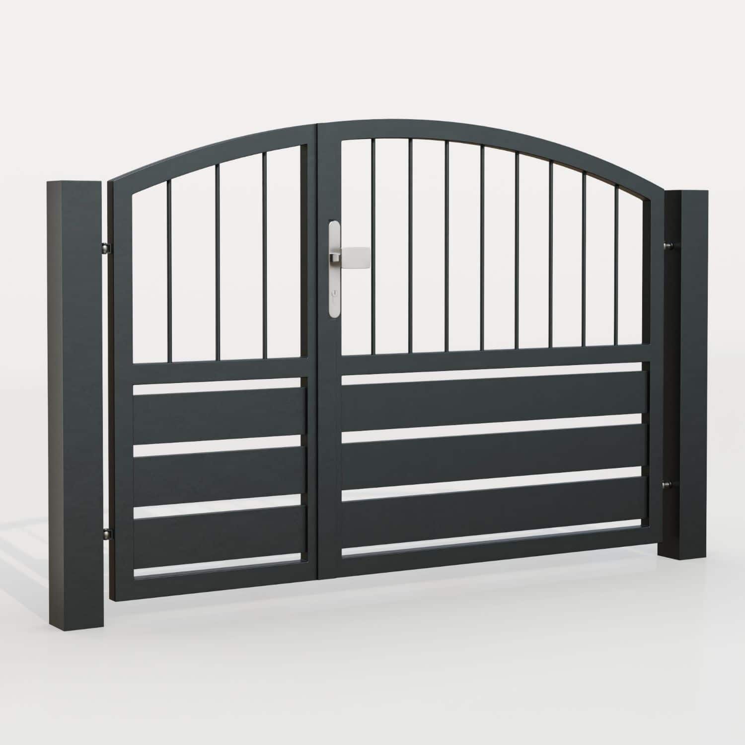 Tuindeur aluminium 2-vleugelig privacyscherm KSV 1, OB