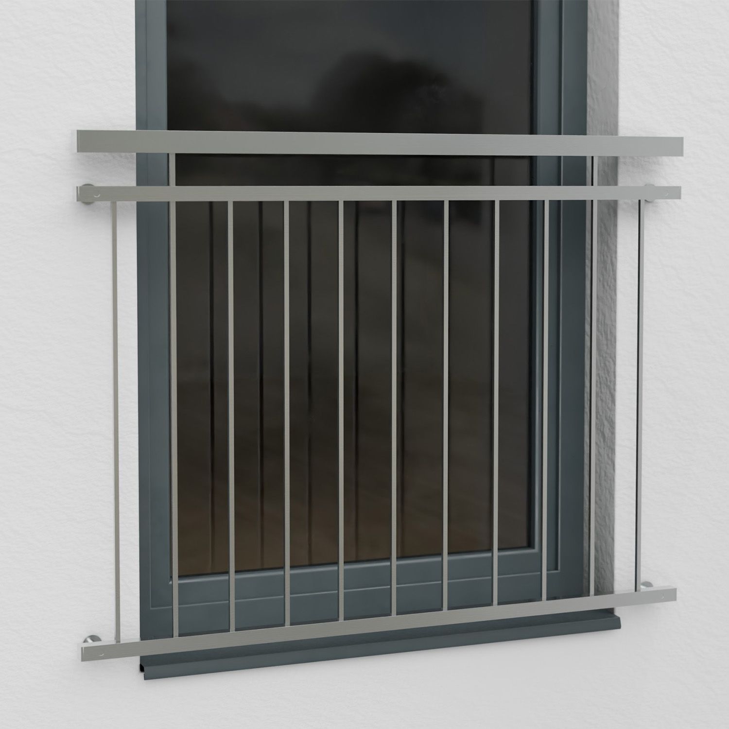 Frans Balkon Roestvrij Staal Vierkant