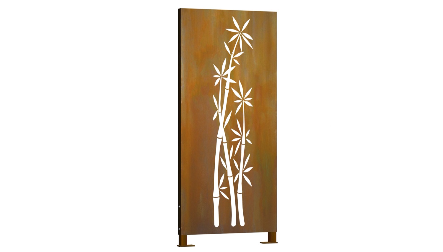 Privacyscherm cortenstaal stele bamboe struik