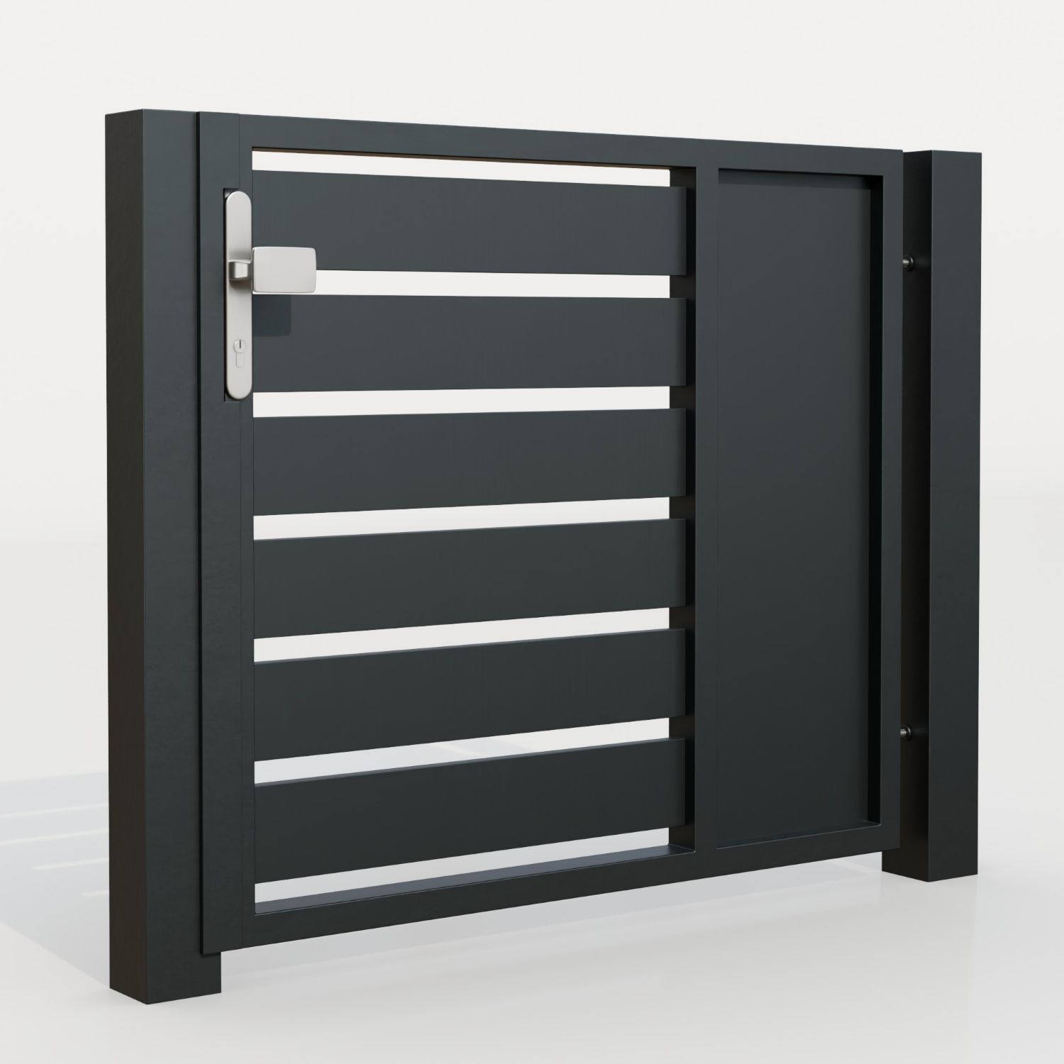 Tuindeur aluminium 1-vleugelig privacyscherm KSB, GE