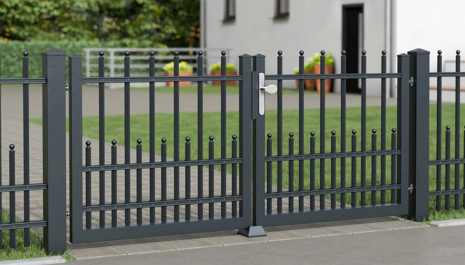  Tuinpoort Aluminium 2-vleugelig Palisades DPP Classic, GE