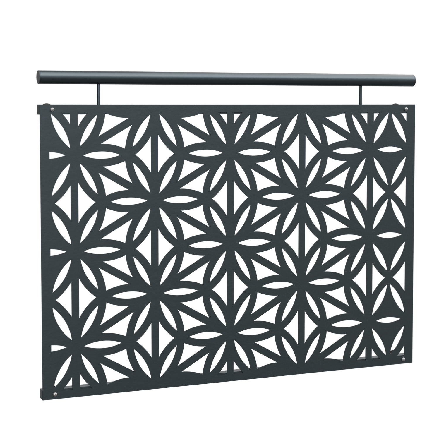 Frans Balkon Verzinkt Ontwerp Blad Bloem Droom