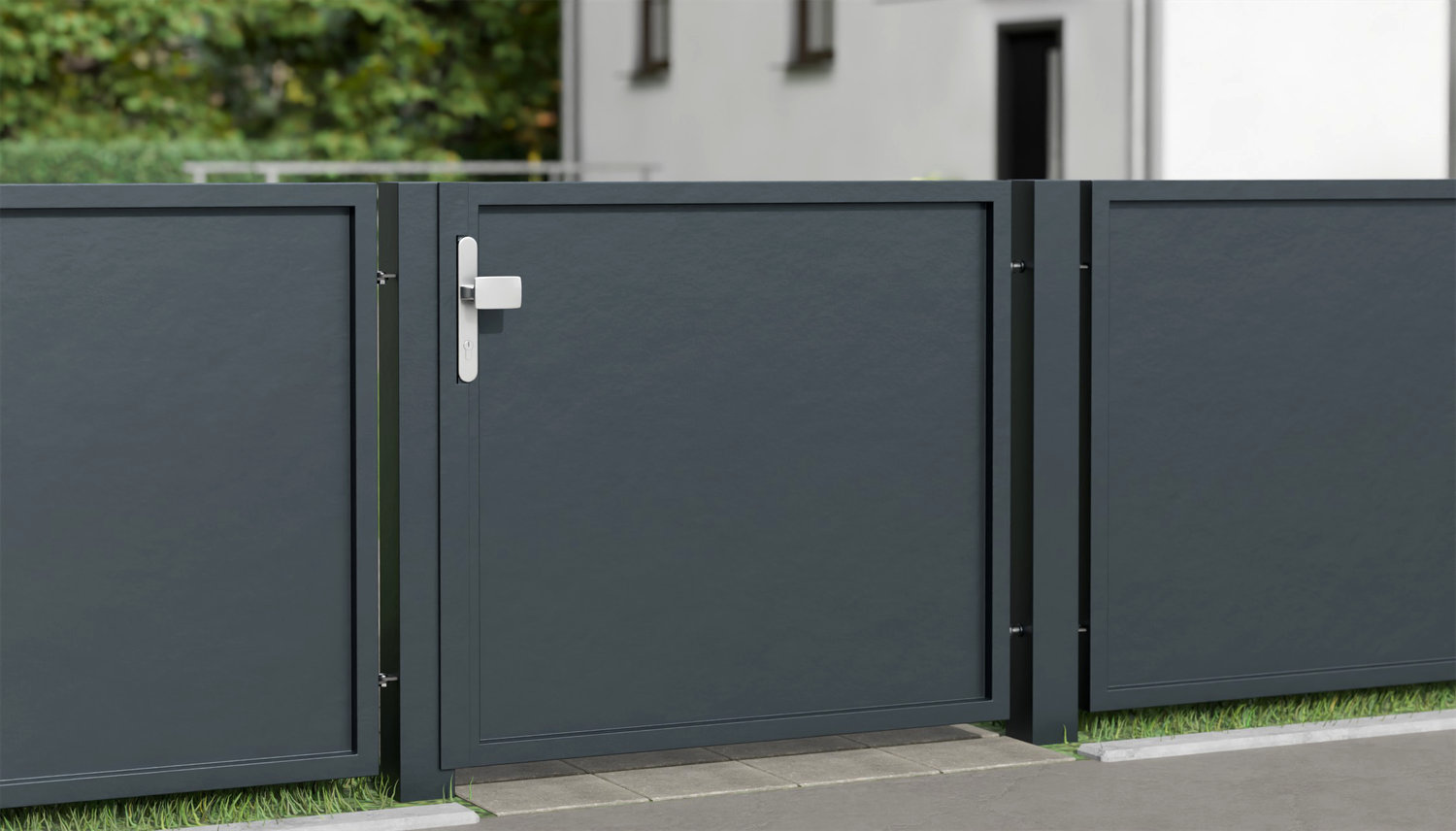 Tuindeur aluminium 1-vleugelig privacyscherm BD, GE