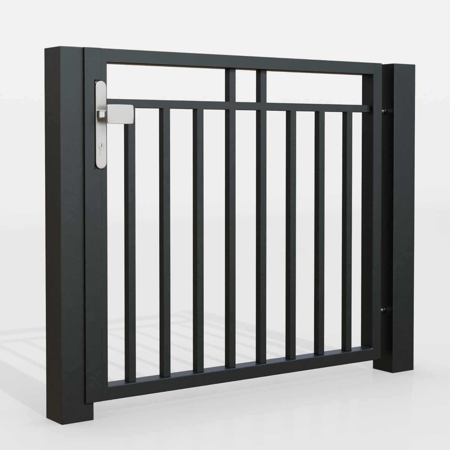 Tuindeur aluminium 1-vleugelig stangvulling vertikal, GE