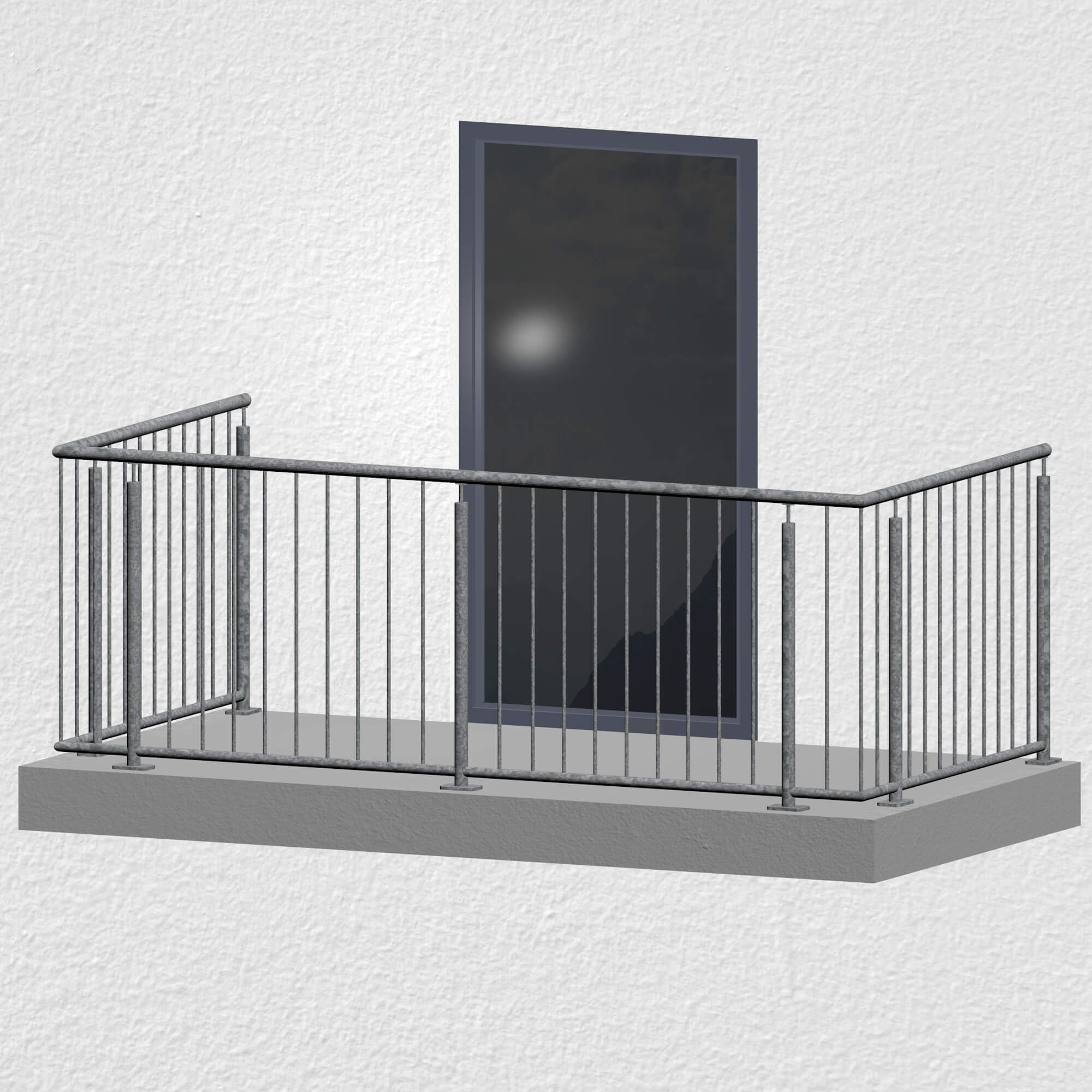Balkonhek verzinkt Standaard Modern 