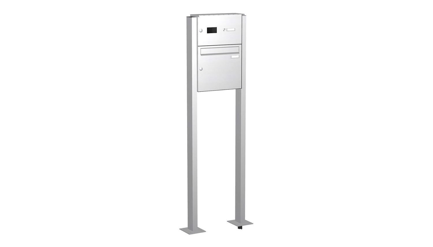 Briefkastenanlage | Freistehend | 1-fach | Senkrecht | Audio | Video | Edelstahl