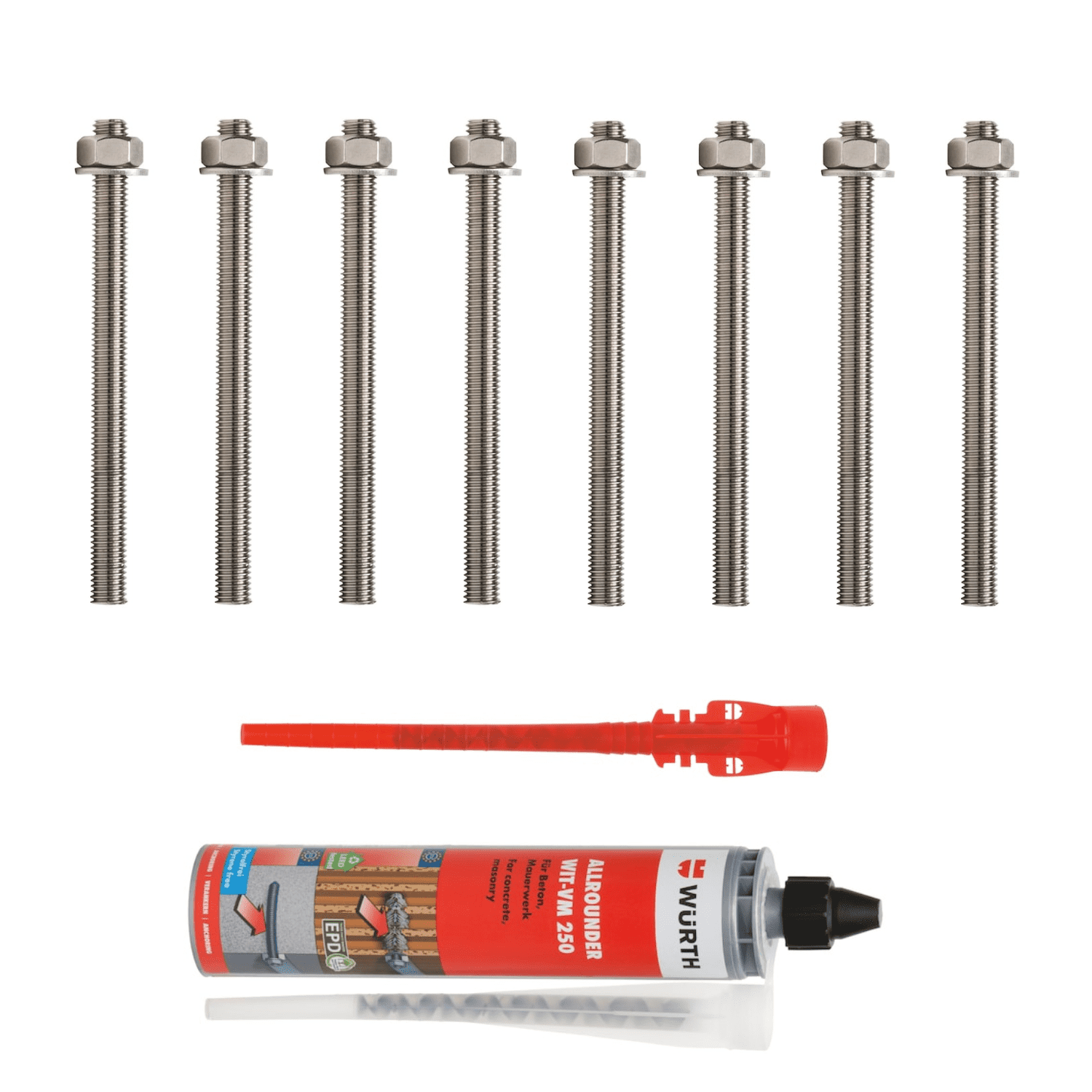 Montageset voor tuindeuren met kleefanker