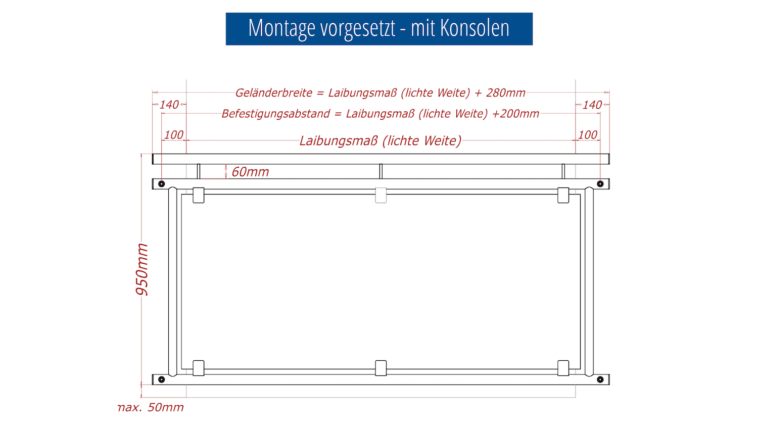 Frans balkon verzinkt design glas PE