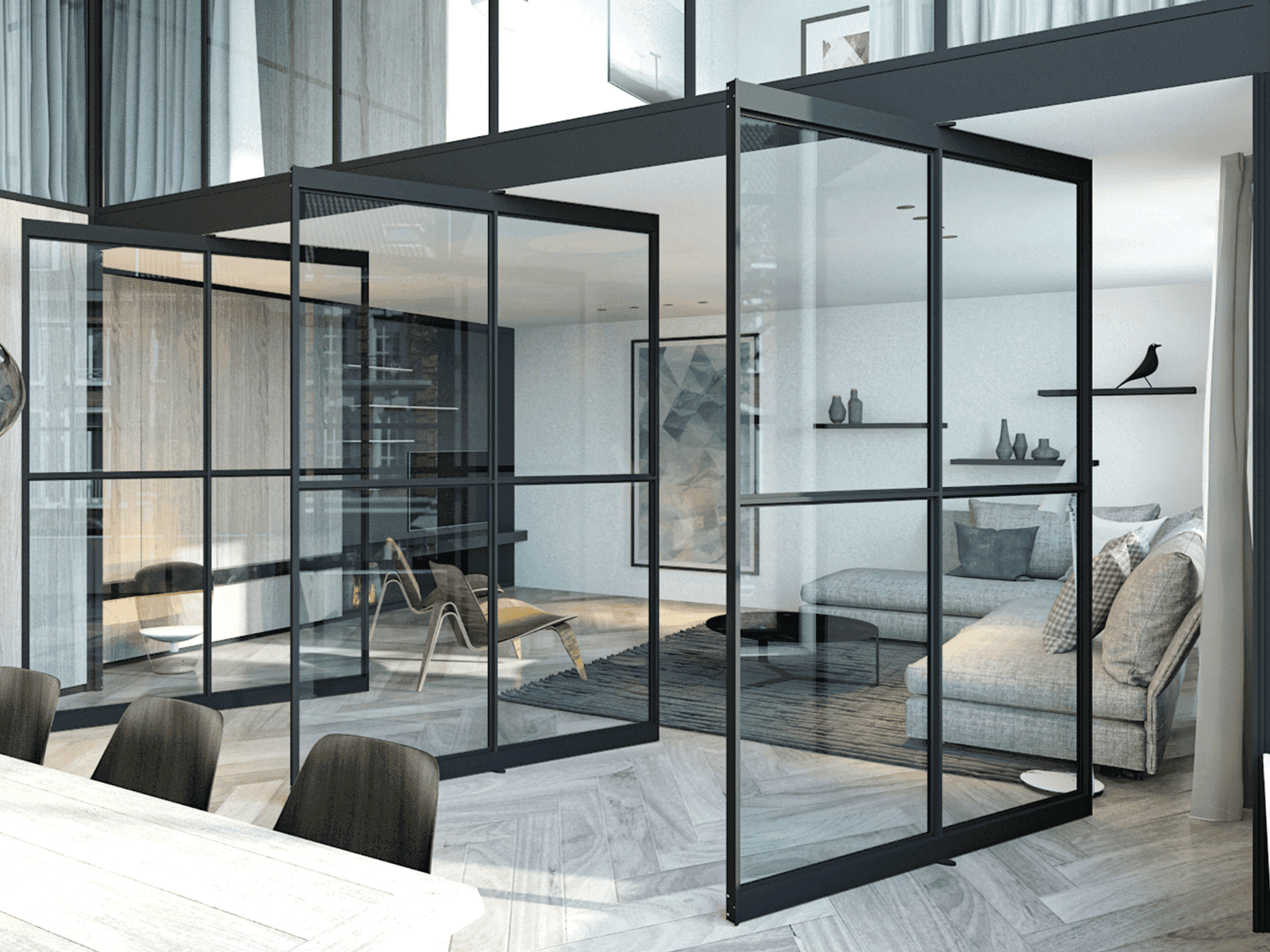 Lofttür Aluminium und Glas LOFT DE LUXE - Loft 2