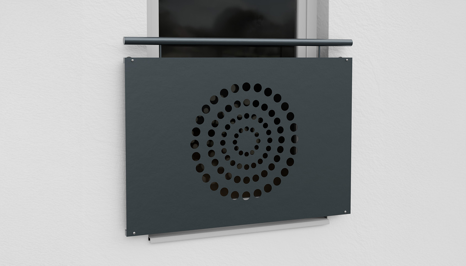 Frans balkon verzinkt designblad cirkelvormige ringen