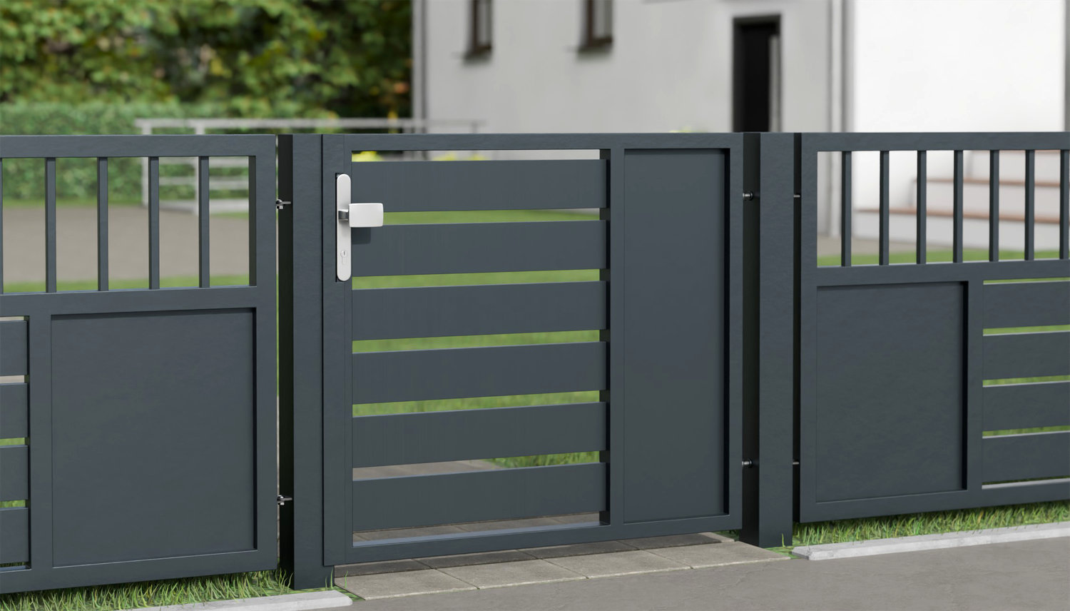 Tuindeur aluminium 1-vleugelig privacyscherm KSB, GE
