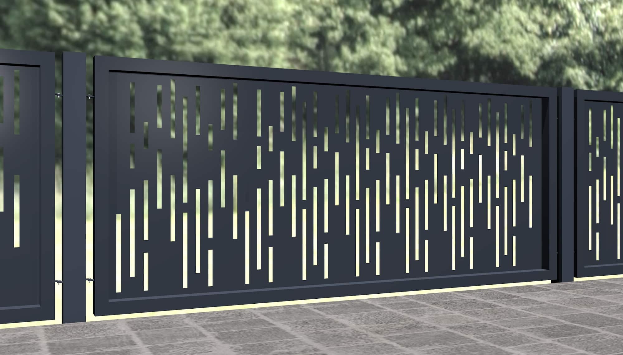 Tuinafscheiding aluminium laser gesneden ontwerp SF VE