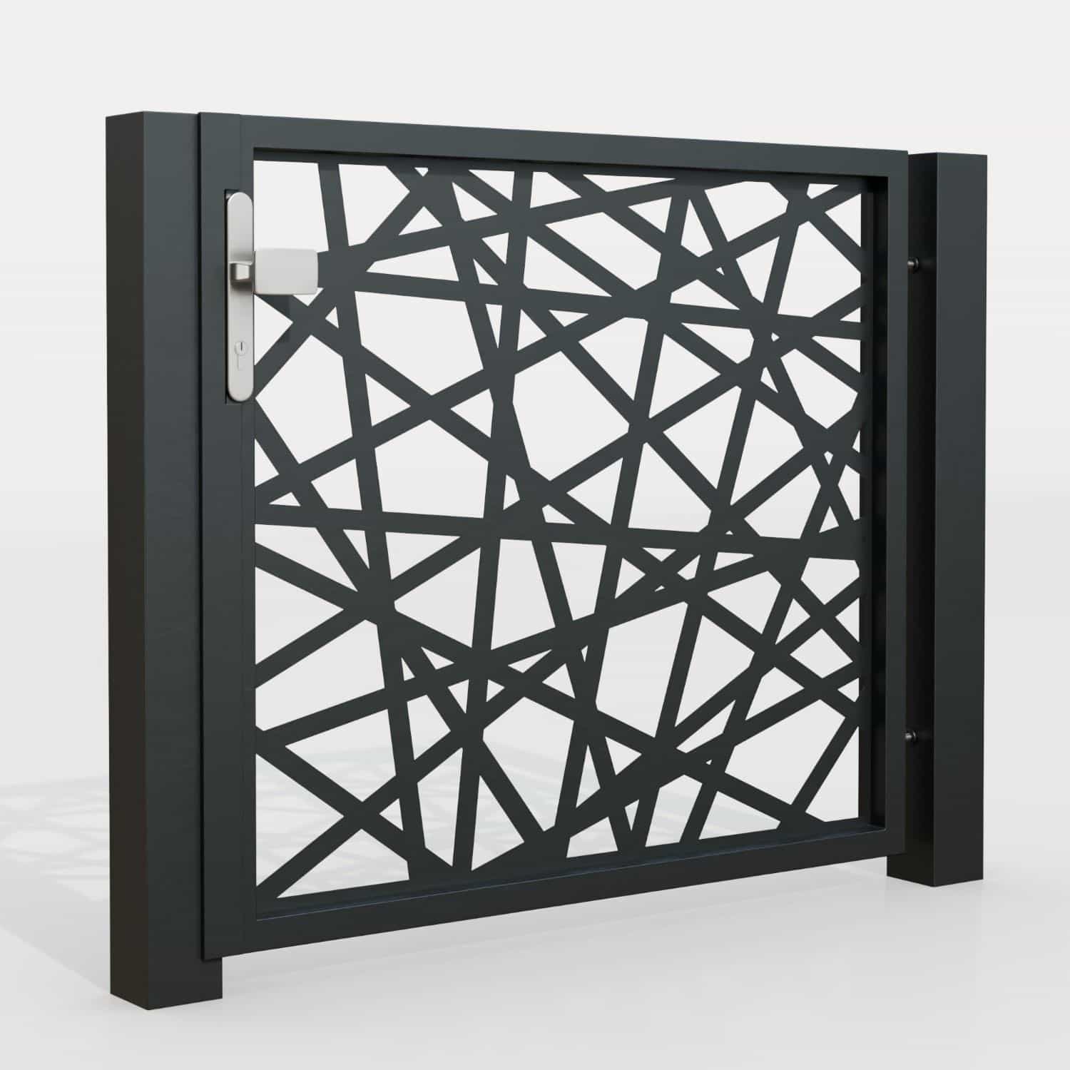 Tuindeur aluminium 1-vleugelig laser gesneden design AB 1