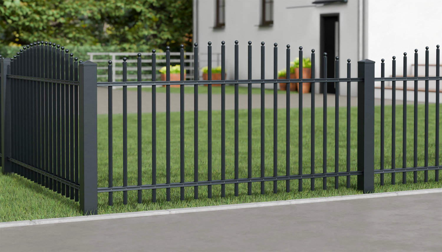 Tuinafscheiding aluminium Palisades Classic, OB