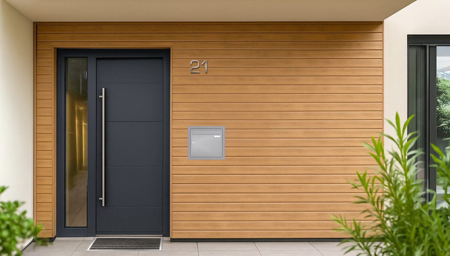 Briefkastenanlage | Unterputz | 1-fach | Senkrecht | Edelstahl