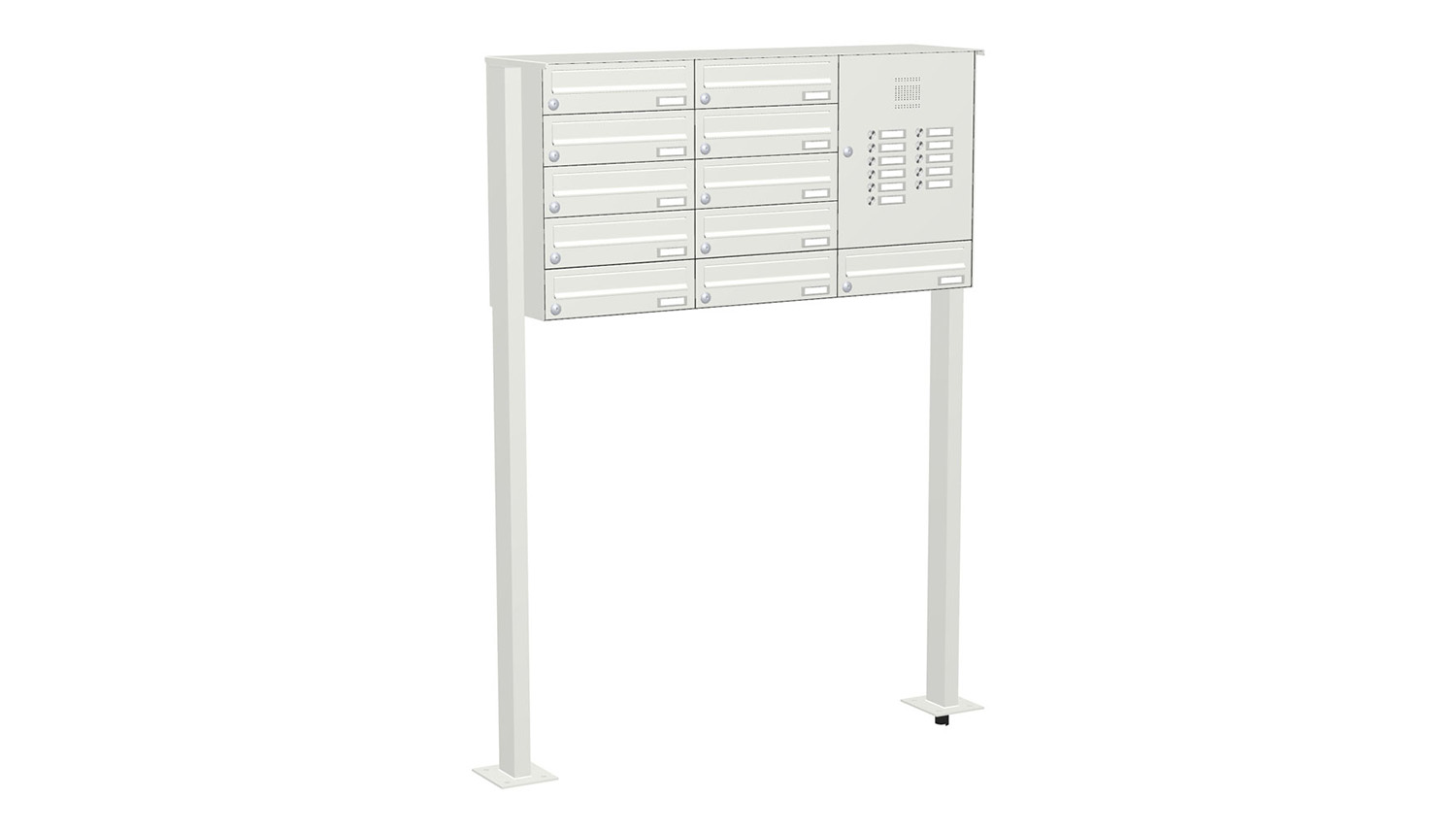 Briefkastenanlage | Freistehend | 11-fach | Waagerecht | Audio | Video | Farbe
