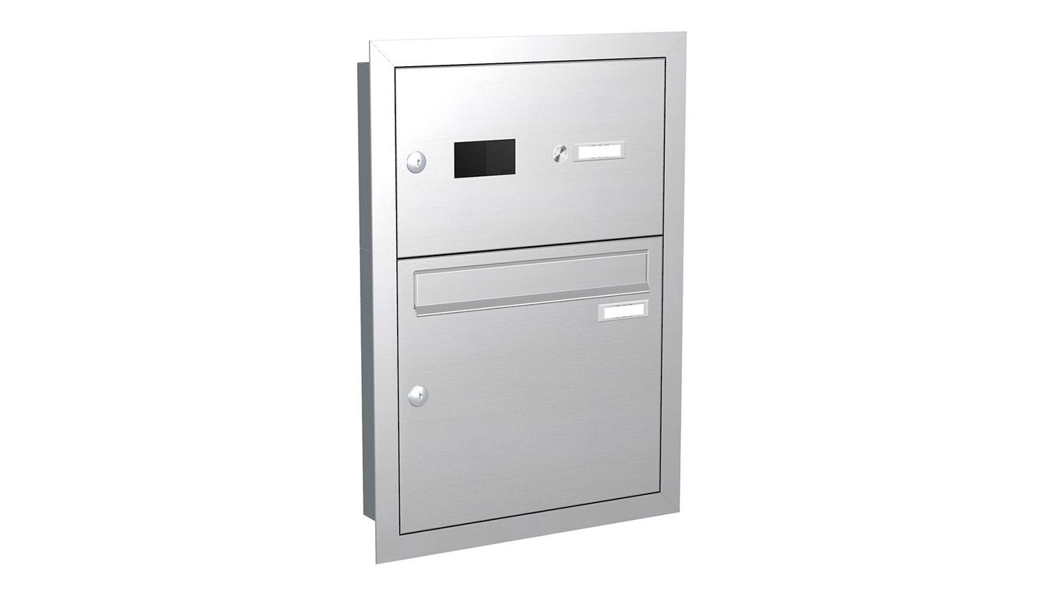 Briefkastenanlage | Unterputz | 1-fach | Senkrecht | Audio | Video | Edelstahl