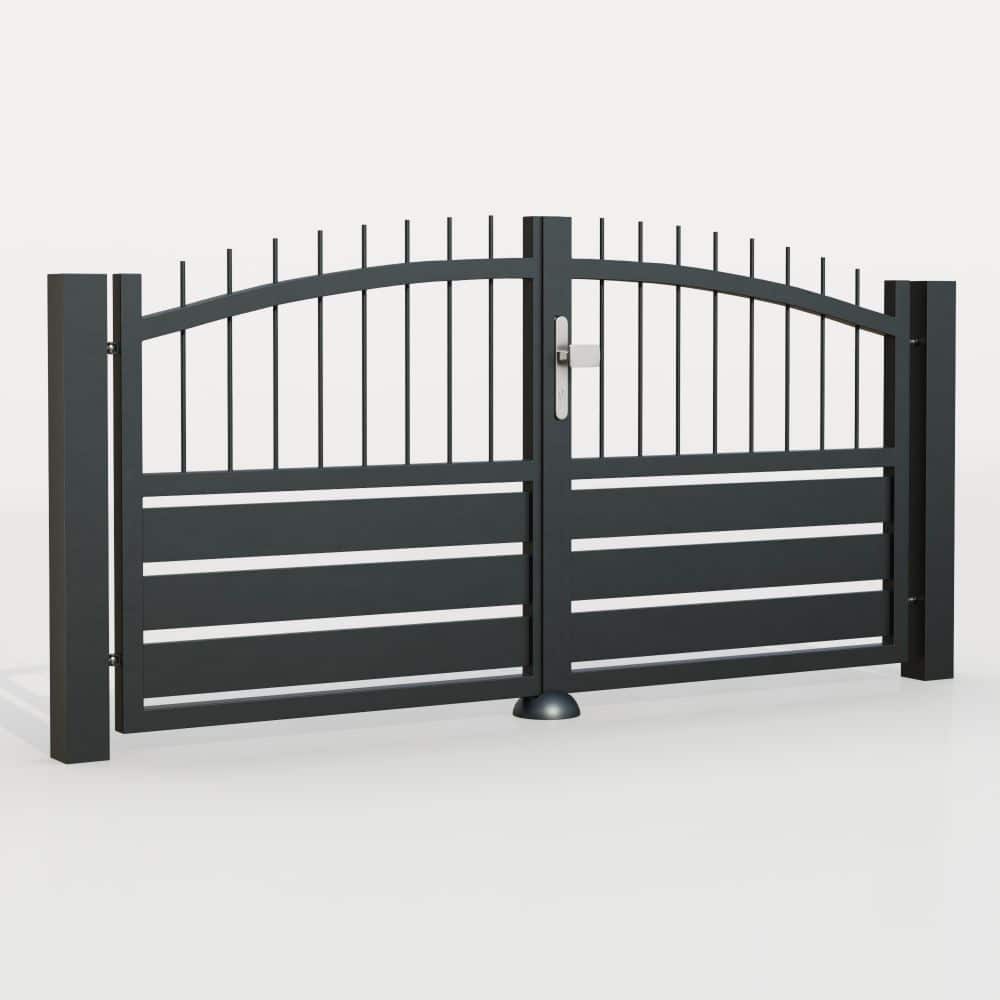 Tuinpoort aluminium 2-vleugelig privacyscherm KSV 2, OB