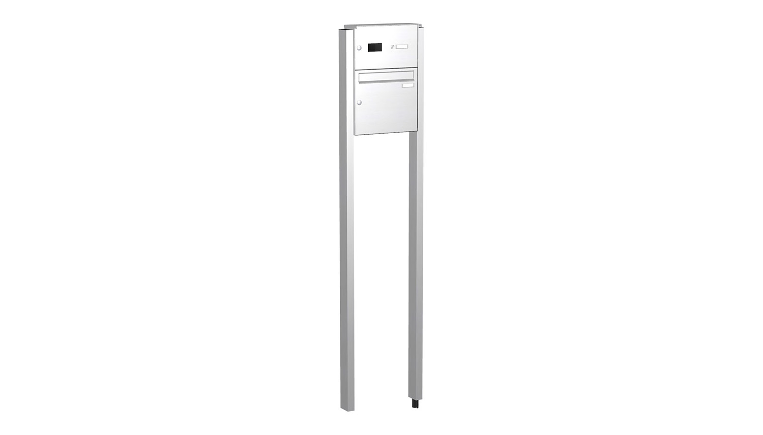 Briefkastenanlage | Freistehend | 1-fach | Senkrecht | Audio | Video | Edelstahl