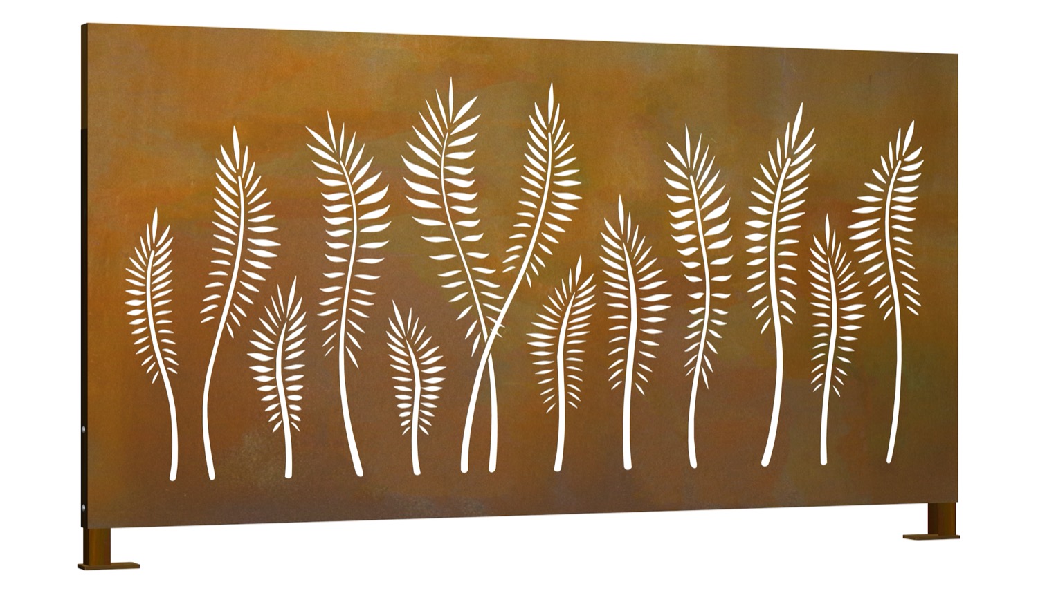 Privacyscherm Cortenstaal Stele Palmboom Landschap Formaat