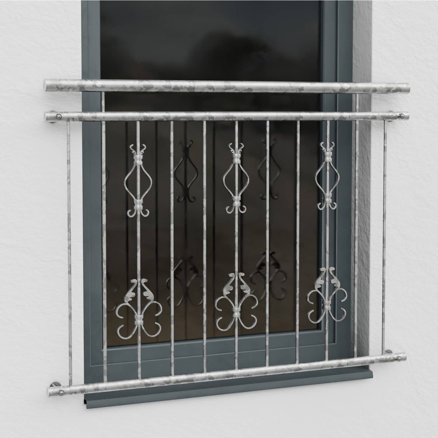 Frans Balkon Verzinkt Arcantus Driedubbel Ornament 