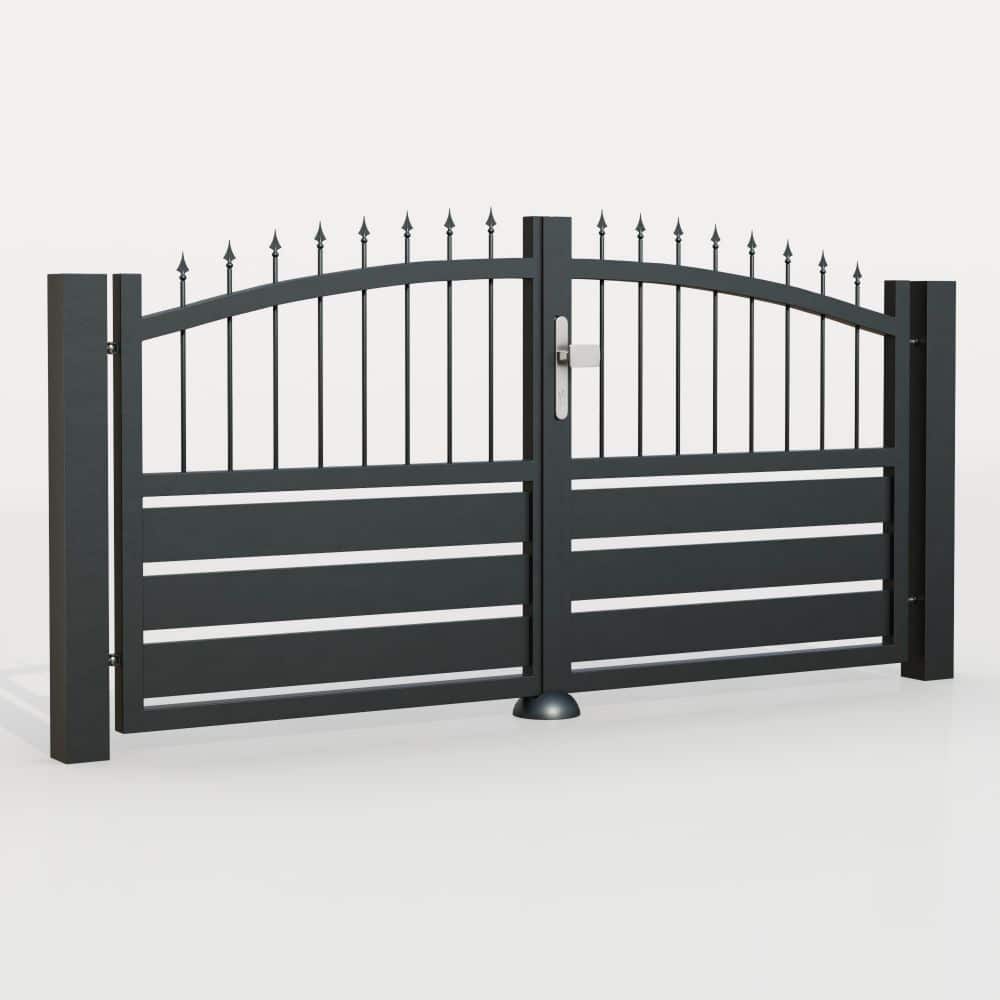 Tuinpoort aluminium 2-vleugelig privacyscherm KSSR, OB