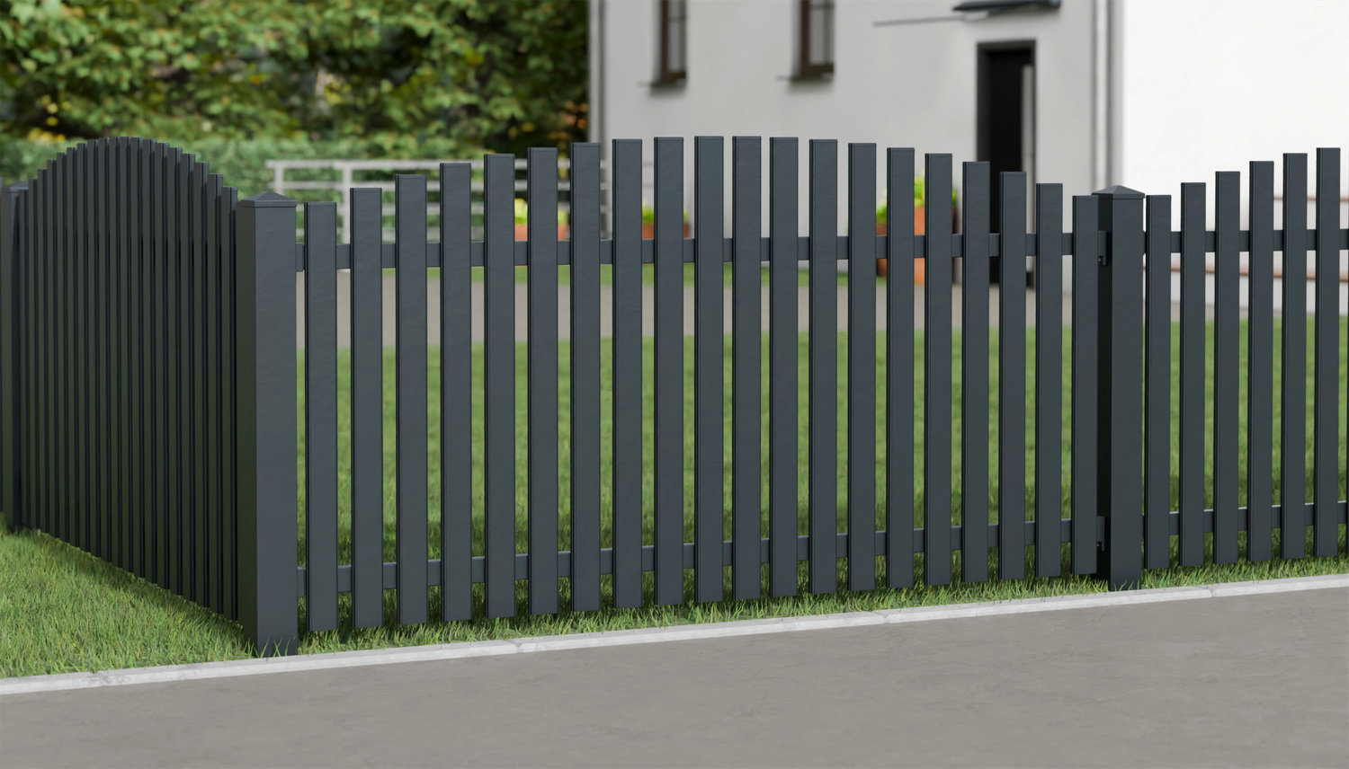 Tuinafscheiding aluminium latten modern, OB
