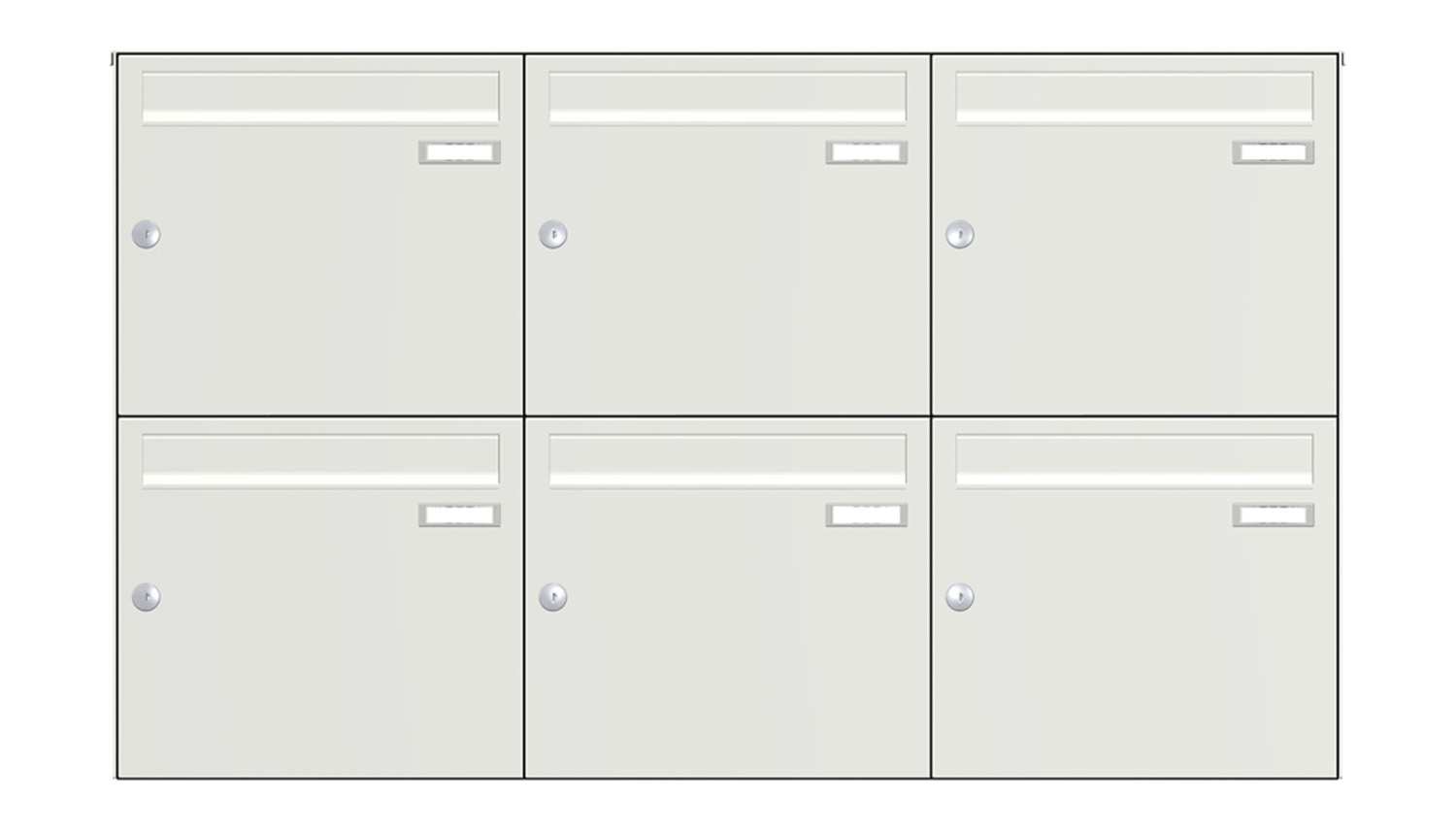 Briefkastenanlage | Aufputz | 6-fach | Senkrecht | Farbe