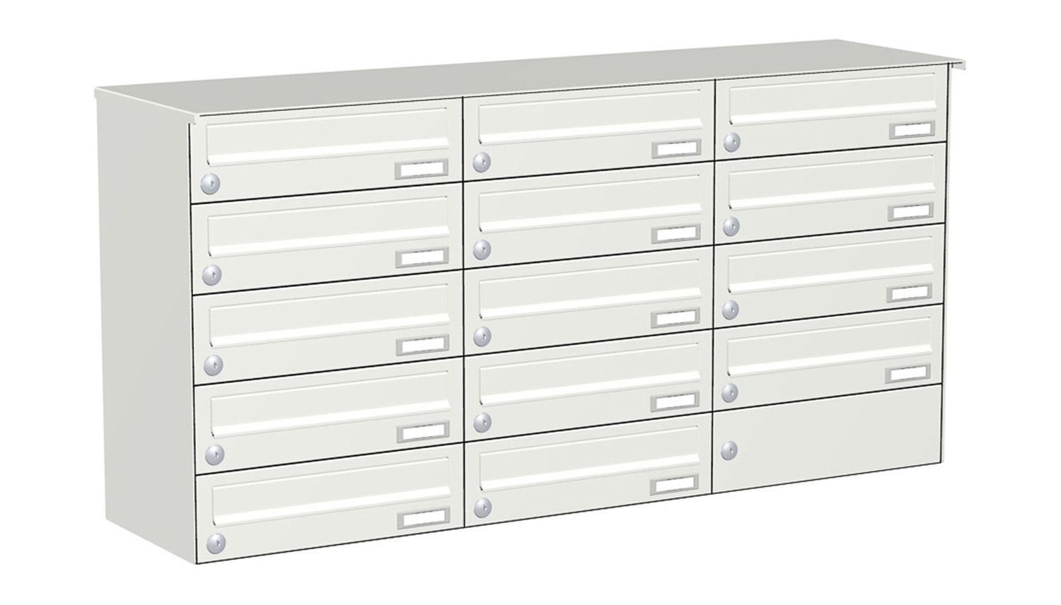 Briefkastenanlage | Aufputz | 14-fach | Waagerecht | Farbe