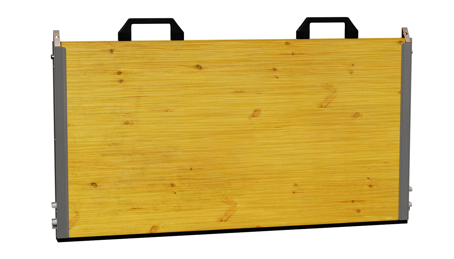 Mobile Wasserschutzwand aus Aluminium und Holz