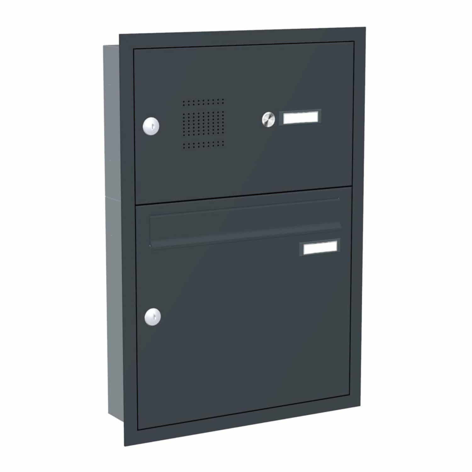 Briefkastenanlage | Unterputz | 1-fach | Senkrecht | Audio | Video | Farbe