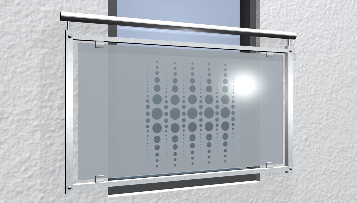 Frans Balkon Roestvrij Staal Ontwerp Glas PE