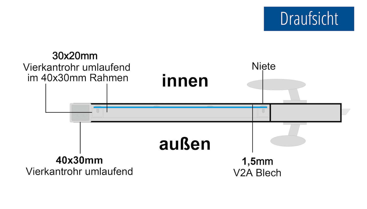 Tuindeur RVS 2-vleugelig privacyscherm Ondoorzichtig, UB, BK