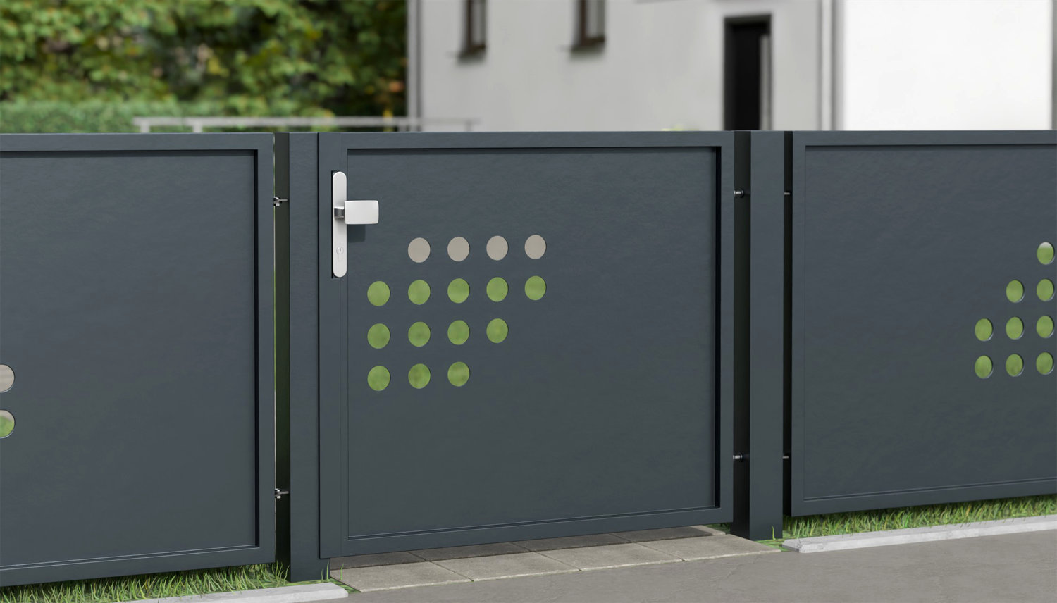 Tuindeur aluminium 1-vleugelig privacyscherm RLH, GE