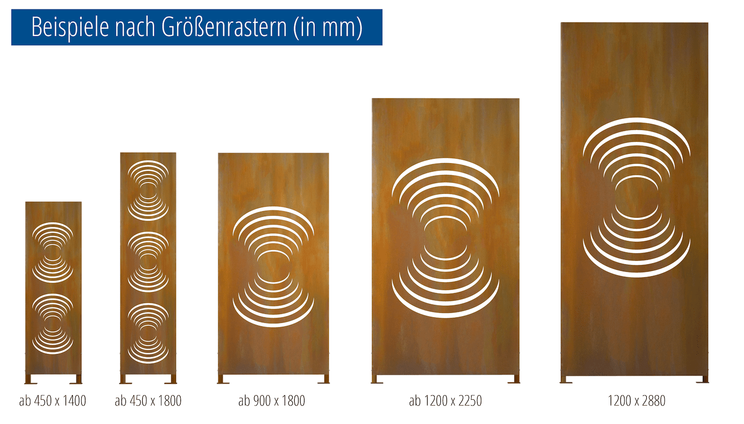 Privacyscherm cortenstaal stele Aura