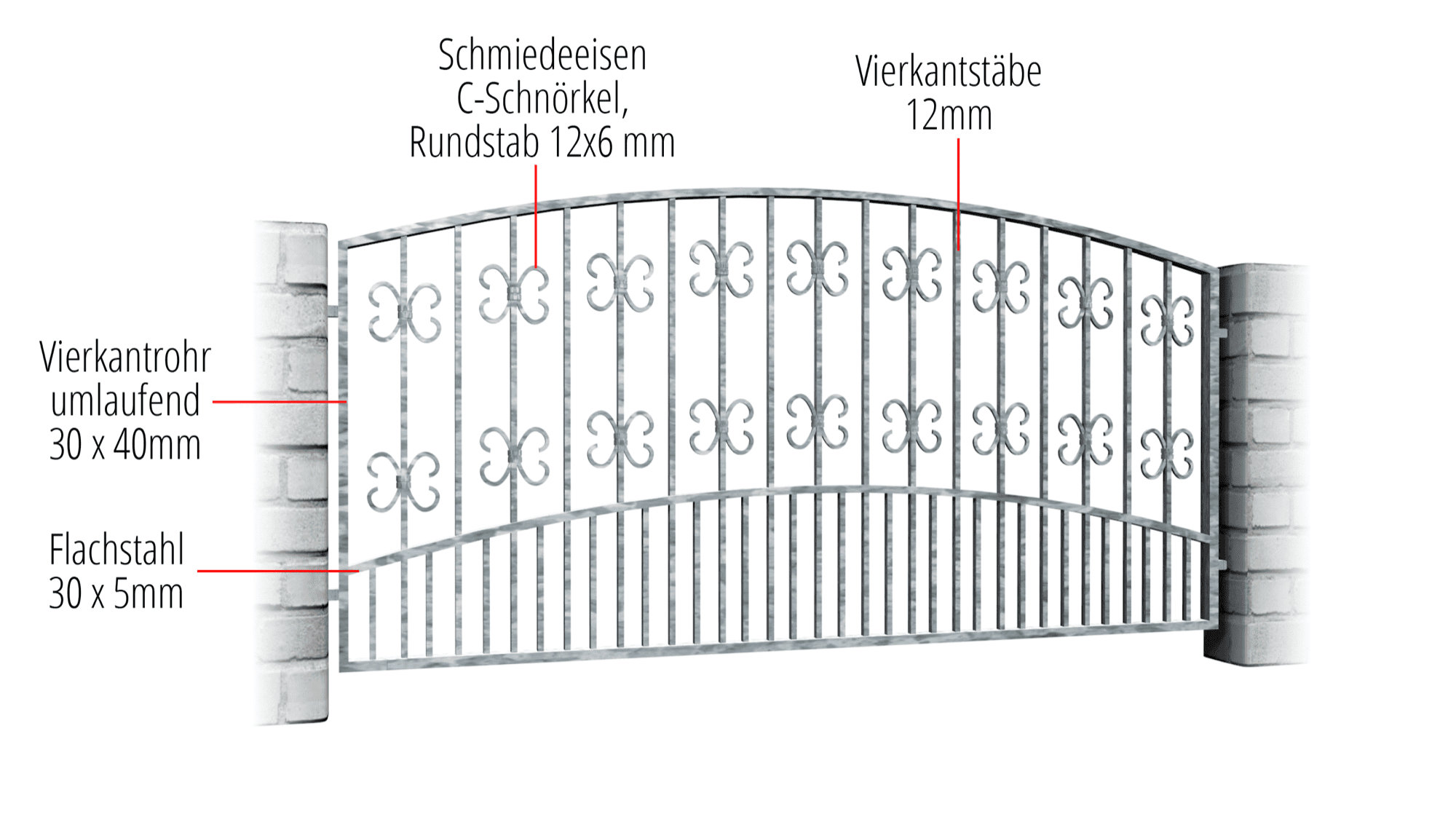 Tuinafscheiding verzinkt barok, OB